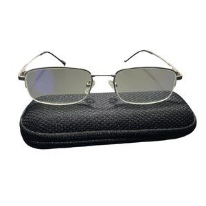 Semi Rimless Rectangle Half-Frame Blue Light Blocking Computer Glasses Women Men